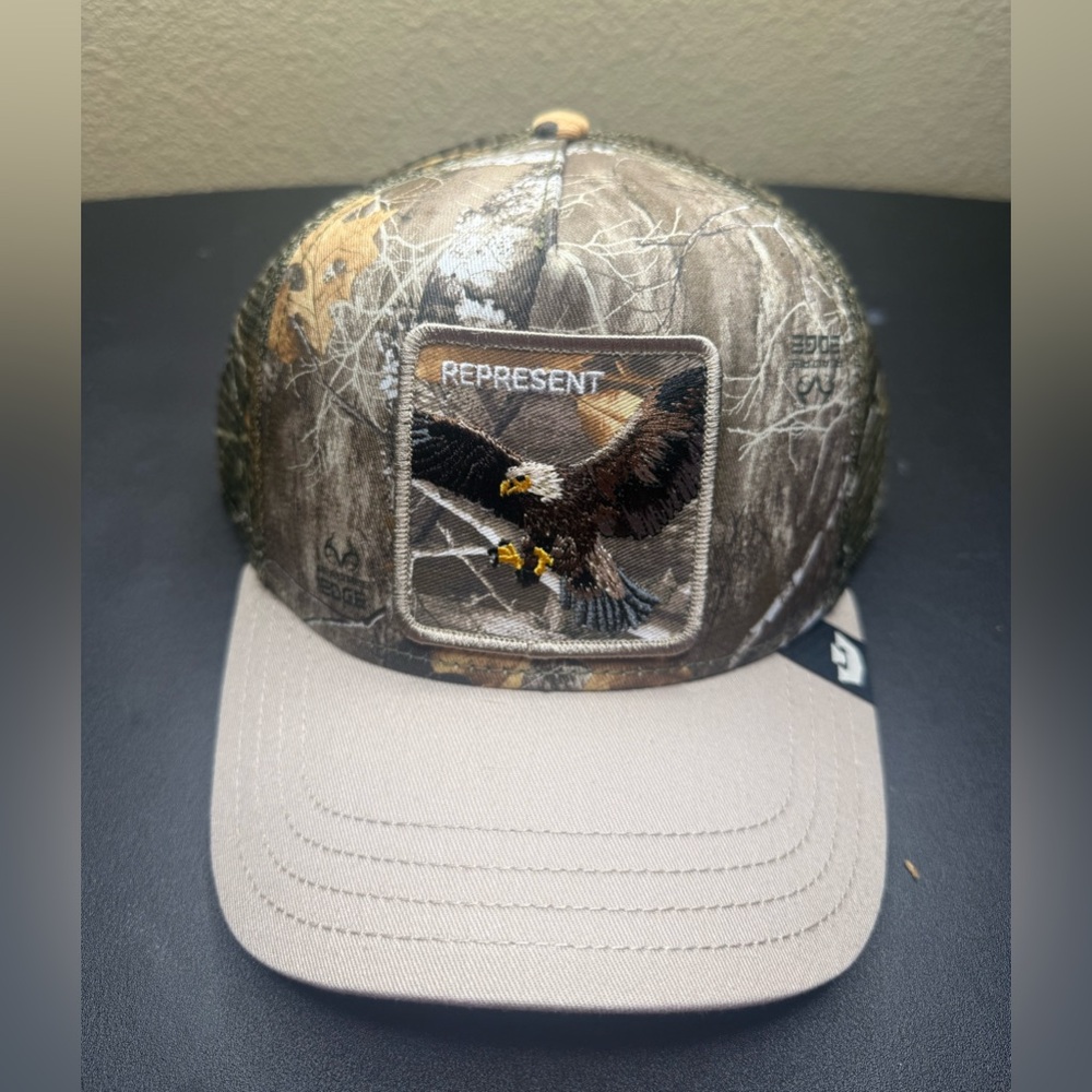 GOORIN BROS “REPRESENT” Eagle Realtree Edge Trucker Hat – New With Tags